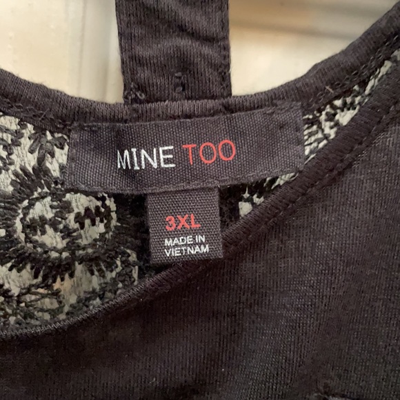 FESTIVAL Mine Too Black Long Sleeve Blouse w/ Peekaboo Ladder & Lace BACKLESS 3X - Picture 8 of 10